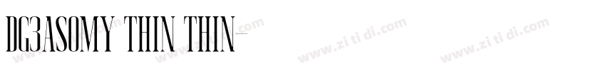 DG3asomy Thin Thin字体转换